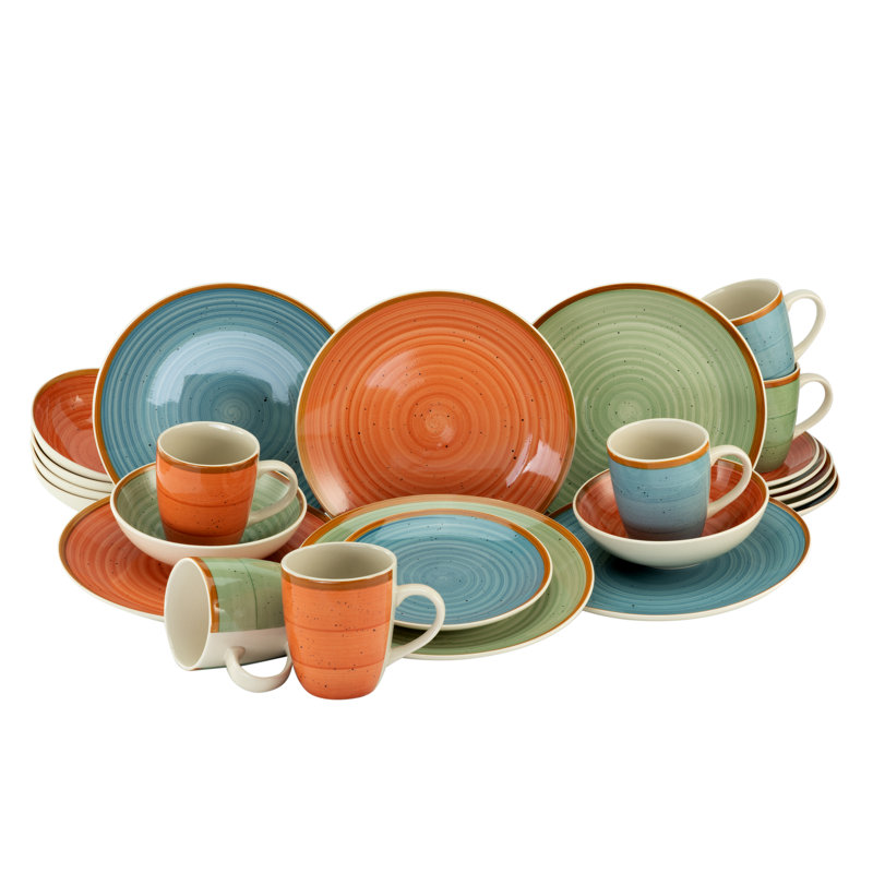 Creatable Country Serie 24 Piece Dinnerware Set, Service for 6